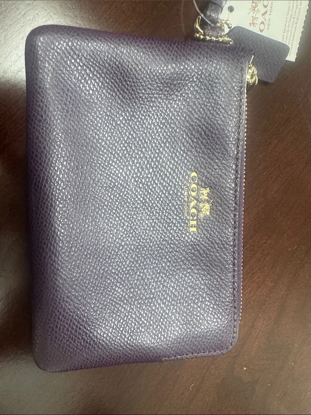 Coach Clutch Wristlet - Maroon Leather 6''x4'' New